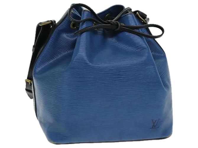 LOUIS VUITTON Epi Petit Noe Shoulder Bag Bicolor Black Blue M44152 LV Auth 74080 Leather  ref.1394292