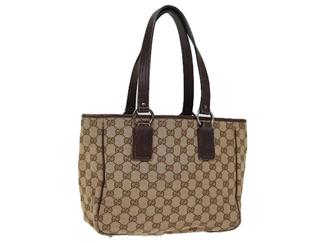 GUCCI GG Canvas Hand Bag Beige 113019 Auth mr161  ref.1394312