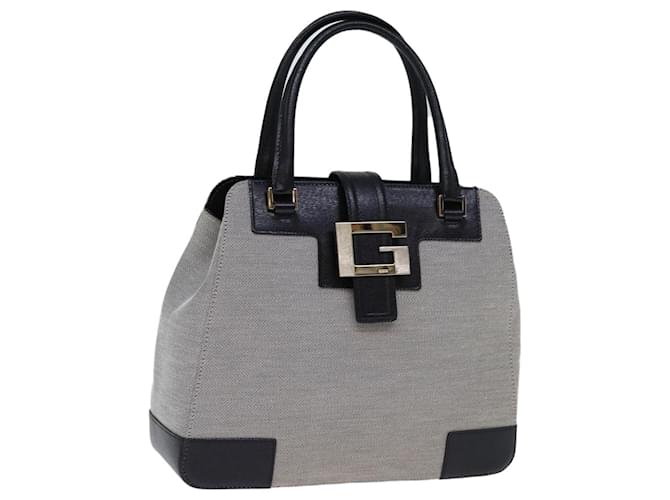 GUCCI Hand Bag Canvas Gray Auth yk12484 Grey Cloth  ref.1394317