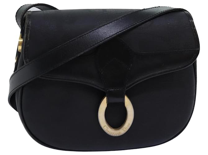 Christian Dior Shoulder Bag Leather Black Auth yk12454  ref.1394318