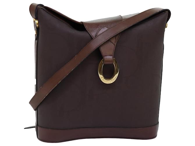 Christian Dior Trotter Canvas Shoulder Bag PVC Brown Auth yk12486  ref.1394321