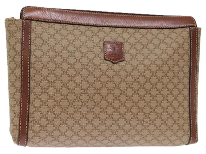 Céline Pochette en toile CELINE Macadam Beige Auth bs14111  ref.1394355