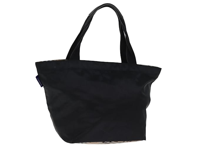 Autre Marque Burberrys Nova Check Blue Label Hand Bag Nylon Black Auth bs14212  ref.1394362