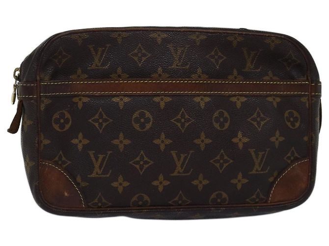 LOUIS VUITTON Monogramm Compiegne 28 Clutch M51845 LV Auth 74303