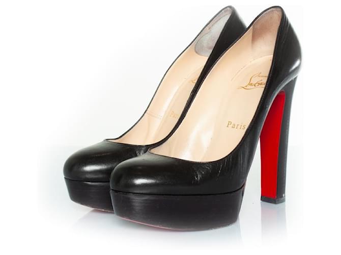 Christian Louboutin, escarpins Bianca en noir Cuir  ref.1394393