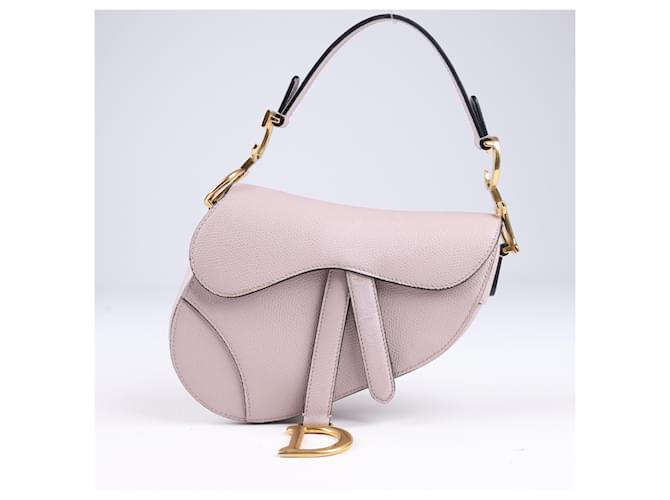 Christian Dior Saddle Mini Borsa a mano in pelle in rosa  ref.1394410