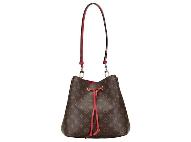 Néonoé Bolso de hombro Louis Vuitton NeoNoe M44021 de cuero PVC en excelente estado Roja Plástico  ref.1394434