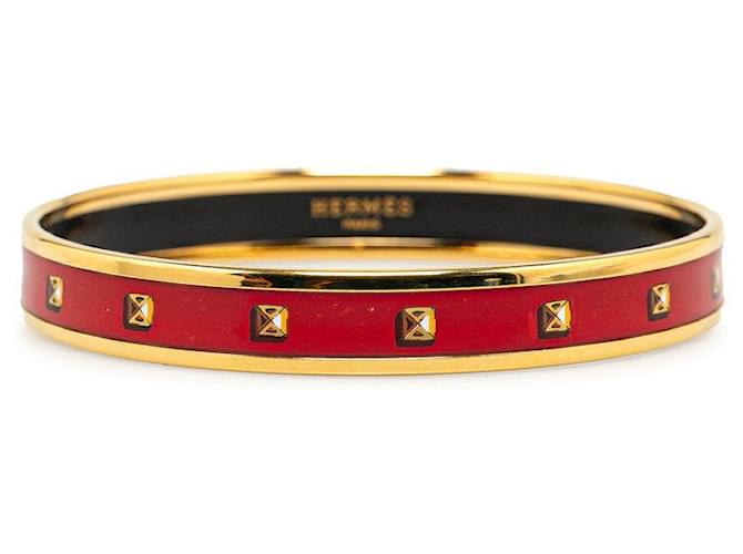 Hermès Bracciale rigido smaltato Hermes Bracciale smaltato in buone condizioni Smalto  ref.1394451