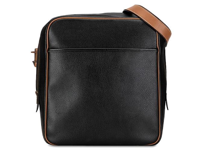 Hermès Bolsa de ombro Hermes Ardennes Victoria preta em boas condições Preto Couro  ref.1394462