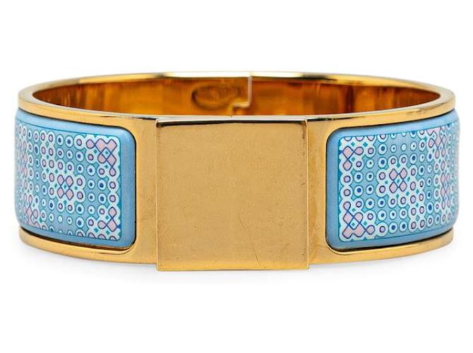 Hermès Pulseira Hermes Esmalte Cloisonne Pulseira GM Esmalte em bom estado  ref.1394470