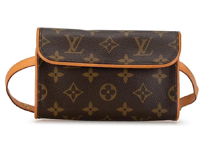 Louis Vuitton Pochette Florentine Canvas Belt Bag M51855 em bom estado Lona  ref.1394489