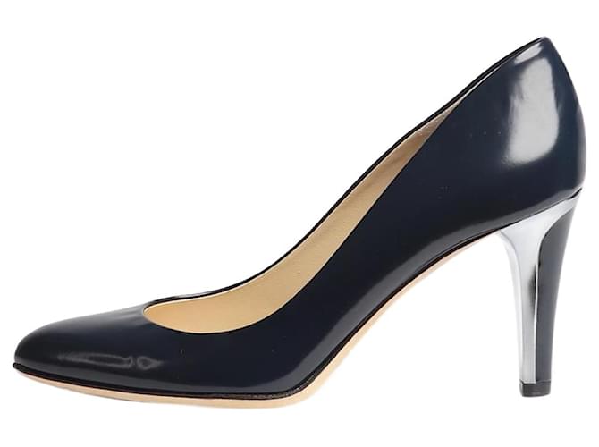 Jimmy Choo Dark blue glossy leather pumps - size EU 36.5  ref.1394499