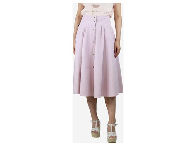 Forte Forte Lilac cotton midi skirt - size UK 8 Pink  ref.1394502