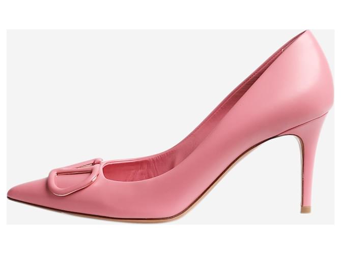 Valentino Zapatos de tacón Vlogo rosa - talla UE 38,5 Cuero  ref.1394528