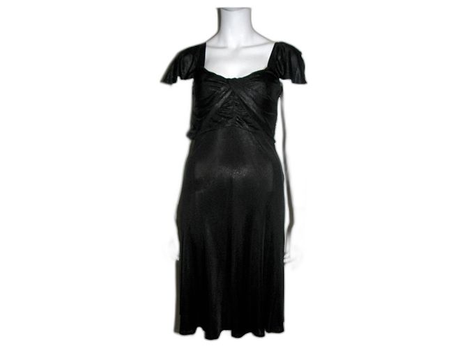 Metallic schwarz Temperley London Kleid Metallisch