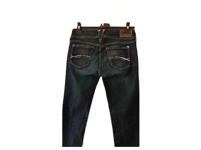 Tommy Hilfiger Vaqueros Rectos de Talle Bajo Azules