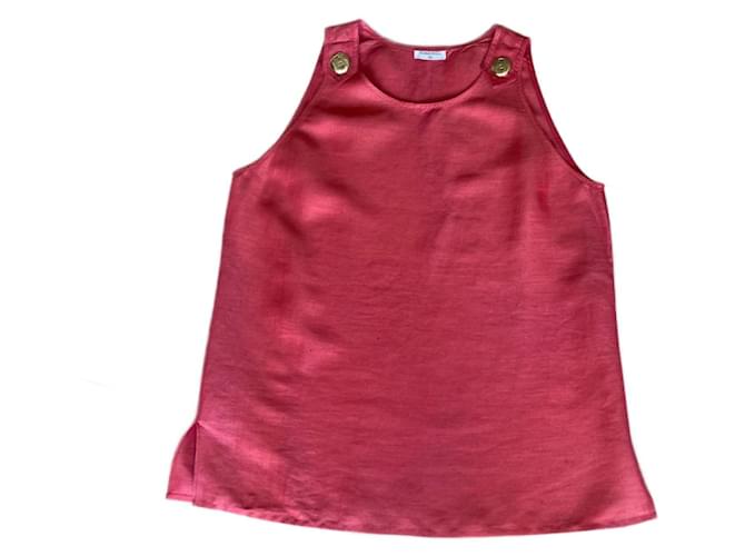 Chanel Sleeveless tunic Red Linen  ref.1394260