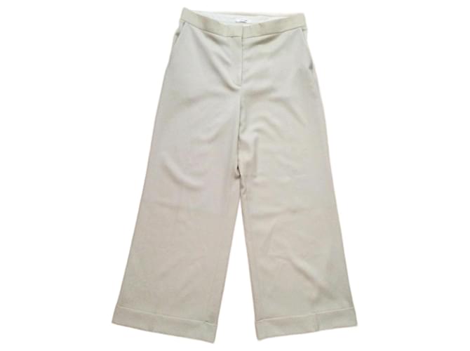 The row Pants, leggings Beige Polyester  ref.1394264