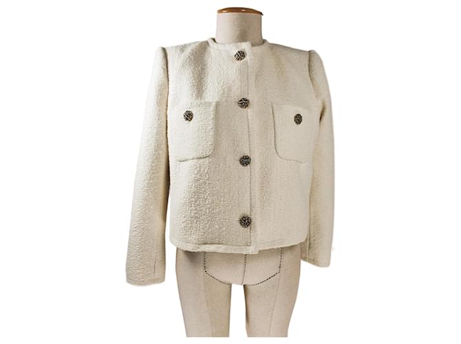 Ba&Sh Chaquetas Blanco Tweed  ref.1394394