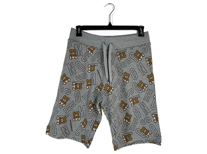 Shorts Moschino Grey Bear en coton gris Multicolore