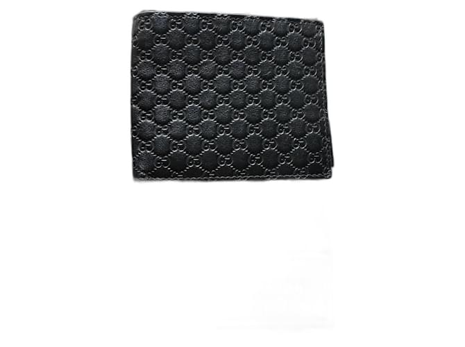 portafoglio Gucci Black Leather  ref.1394404