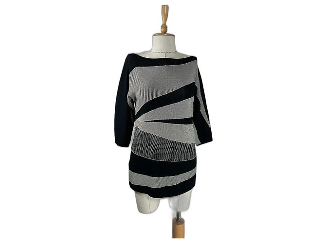 Max Mara Jersey holgado de punto denso manga 3/4 Multicolor