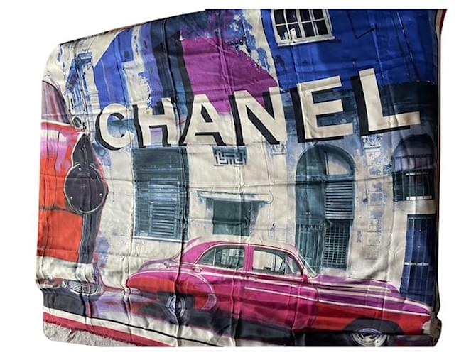 Chanel Sciarpe di Seta Multicolore  ref.1394534