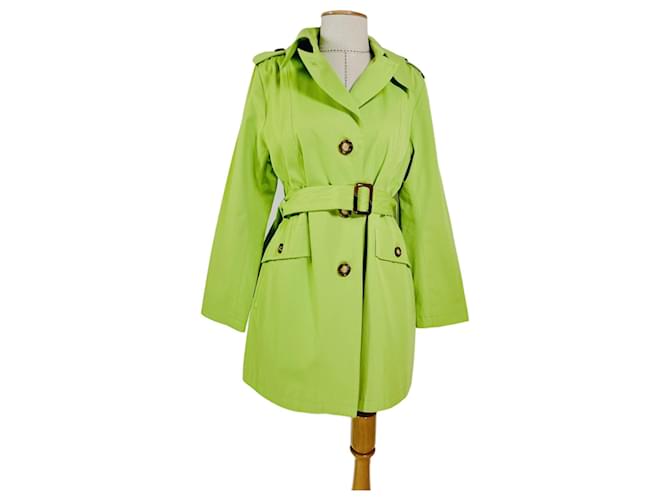 Michael Kors Trench Coats Verde Algodão Poliéster  ref.1394535