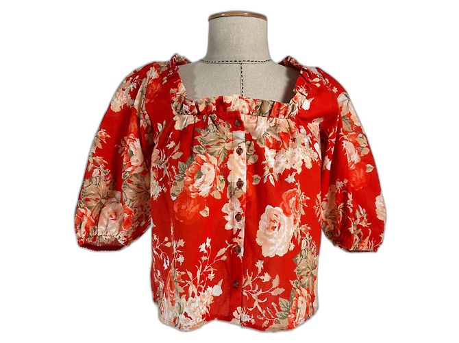 SéZane Kellia Bluse mit Blumenmuster Mehrfarben