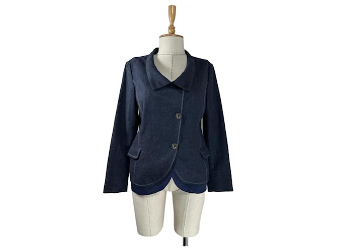 Marithé et François Girbaud Chaquetas Azul Lana  ref.1394544