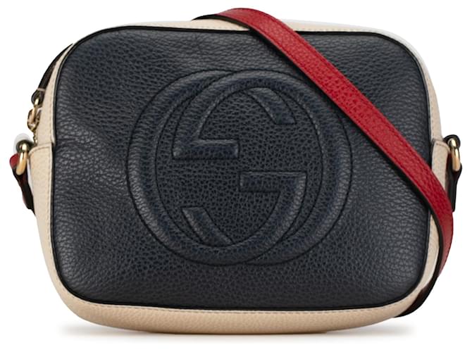 Gucci Soho Disco Umhängetasche aus dreifarbigem Leder in Schwarz Kalbähnliches Kalb  ref.1394592