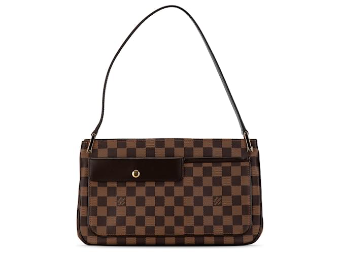 Louis Vuitton Brown Damier Ebene Aubagne Toile Veau façon poulain Marron  ref.1394594