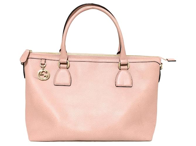 Bolso satchel con dije de dólar GG de cuero rosa de Gucci Becerro  ref.1394602