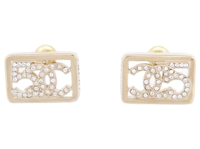 NEW CHANEL CC LOGO STRASS AND NUMBER 5 METAL EARRINGS EARRINGS Golden  ref.1394642