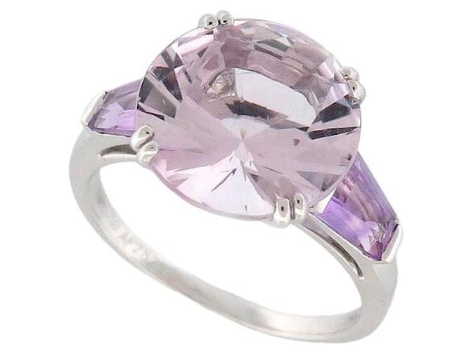 NEW MAUBOUSSIN RING EXTREMELY FREE & SENSUAL T61 WHITE GOLD AMETHYST Silvery  ref.1394669