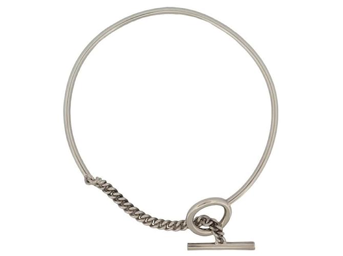 Hermès COLLANA HERMES CROISETTE MM ARGENTO 925 STERLING 67.8 GR H104593B COLLANA BANGLE  ref.1394694