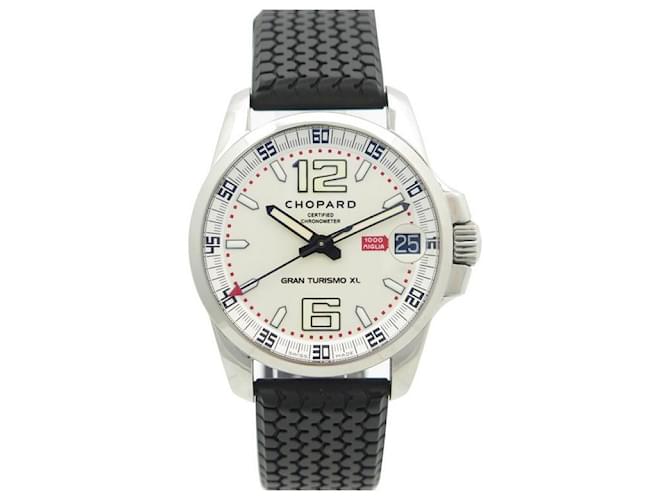 NEW CHOPARD MILLE MIGLIA GRAN TURISMO XL ED LIMITED MERCEDES WATCH Silvery Steel  ref.1394695