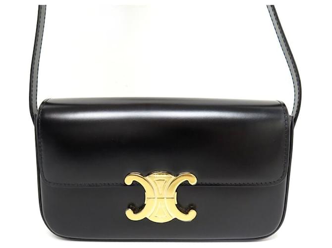 Céline NEUF SAC A MAIN CELINE CLAUDE VEAU SATINE 194143BF4 NEW HAND BAG PURSE Cuir Noir  ref.1394699