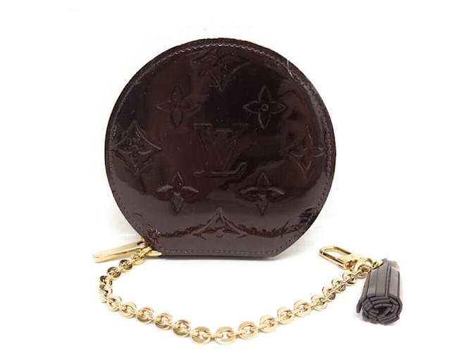 NEUF PORTE MONNAIE LOUIS VUITTON CHAPEAU CUIR MONOGRAM VERNIS M91413 PURSE Cuir vernis Bordeaux  ref.1394706