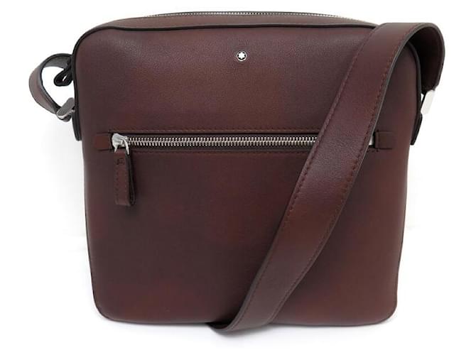 NUEVO BOLSO DE MANO CROSSBODY MONTBLANC MEISTERSTUCK SFUMATO REPORTER Castaño Cuero  ref.1394722