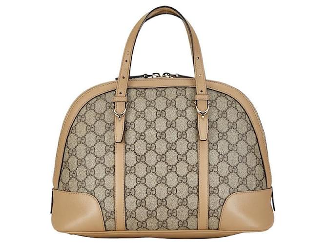 Gucci GG Supreme Dome Bag Canvas Handtasche 309617 in gutem Zustand Leinwand  ref.1394750