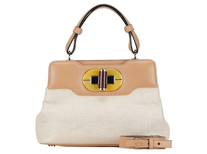 Bulgari Bolso Bvlgari Isabella Rossellini Bolso de lona 33241 en buen estado Lienzo  ref.1394751