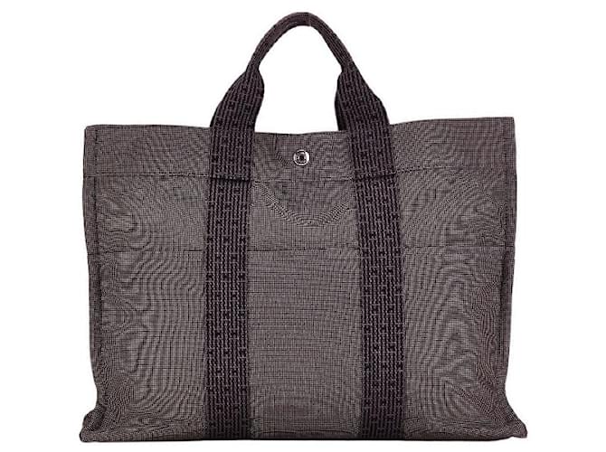 Hermès Borsa tote in tela Hermes Toile Herline MM in condizioni eccellenti  ref.1394754