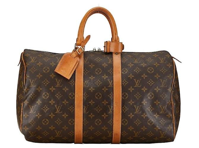 Bolsa de viaje de lona Louis Vuitton Keepall 45 M41428 en buen estado Lienzo  ref.1394799