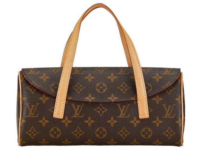 Bolsa Louis Vuitton Monogram Sonatine M51902 em couro PVC marrom em muito bom estado Lona  ref.1394810