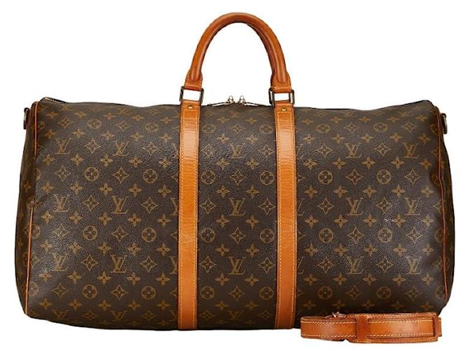 Louis Vuitton Keepall 55 Canvas Travel Bag M41424 in Fair condition Cloth  ref.1394815