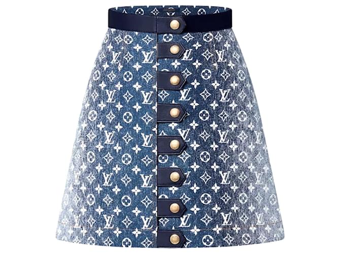 Louis Vuitton Skirts Blue Cotton  ref.1394824