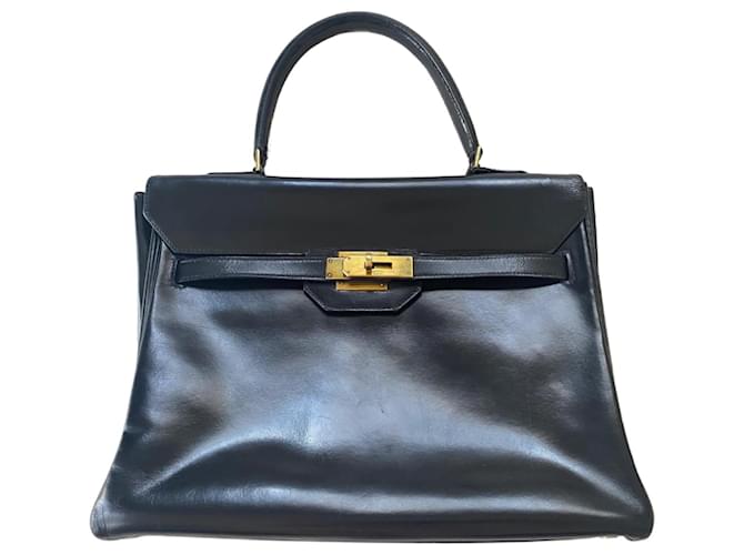 Hermès KELLY 28 Monaco Nero Pelle  ref.1394827