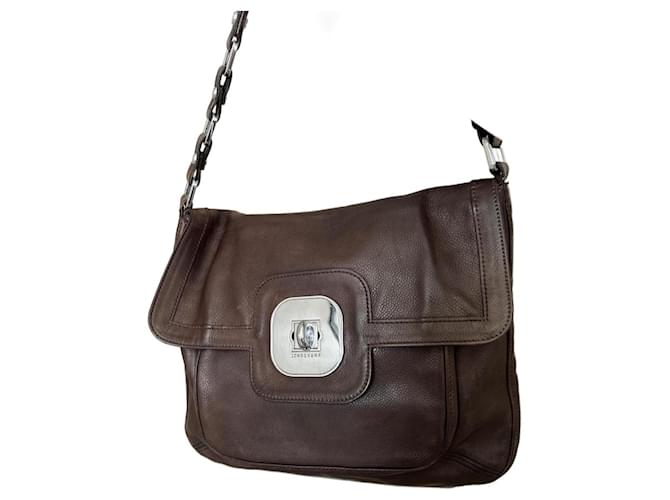 Longchamp Handbags Brown Leather  ref.1394855