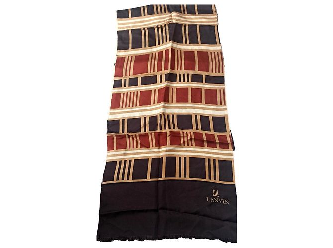 Lanvin Seidenschal braun beige